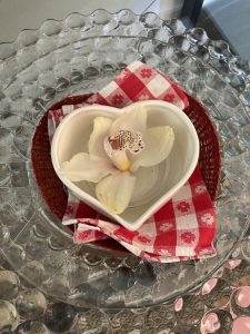 Flower in heart display